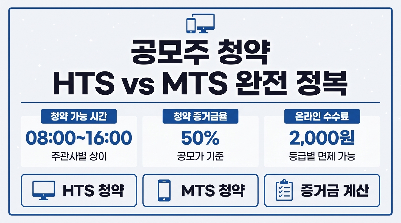 공모주 청약 HTS MTS 차이 및 단계별 신청 방법 안내