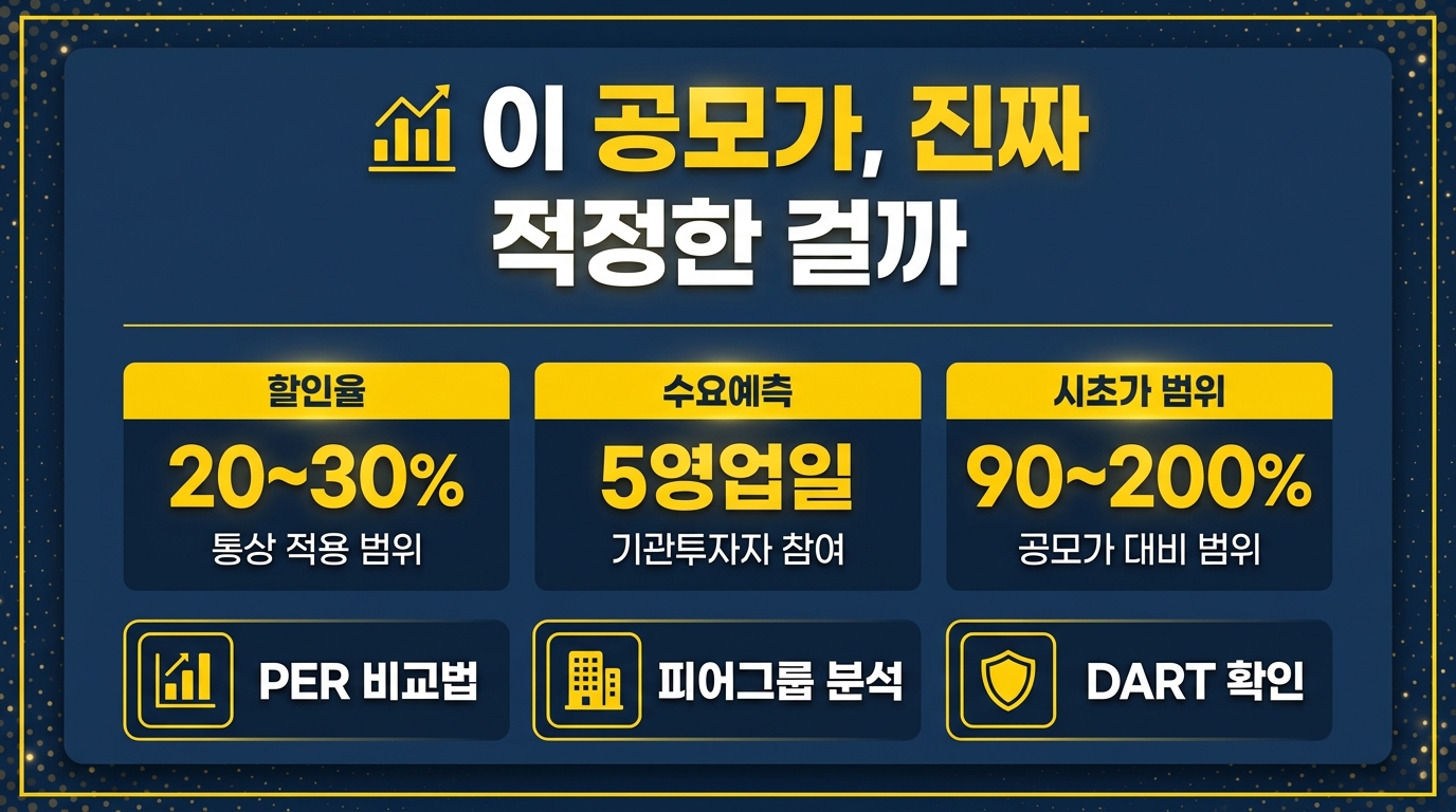 공모가 적정성 판단 방법 수요예측 밸류에이션 할인율 핵심 정리