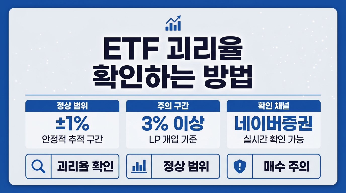 ETF 괴리율 확인하는 방법과 정상 범위 매수 주의사항 인포그래픽