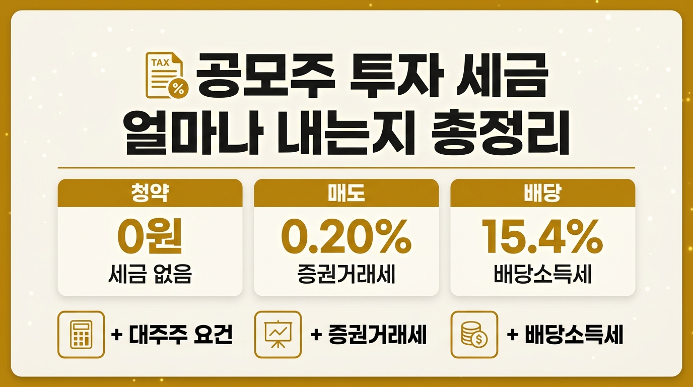공모주 투자 세금 얼마나 내는지 총정리 인포그래픽