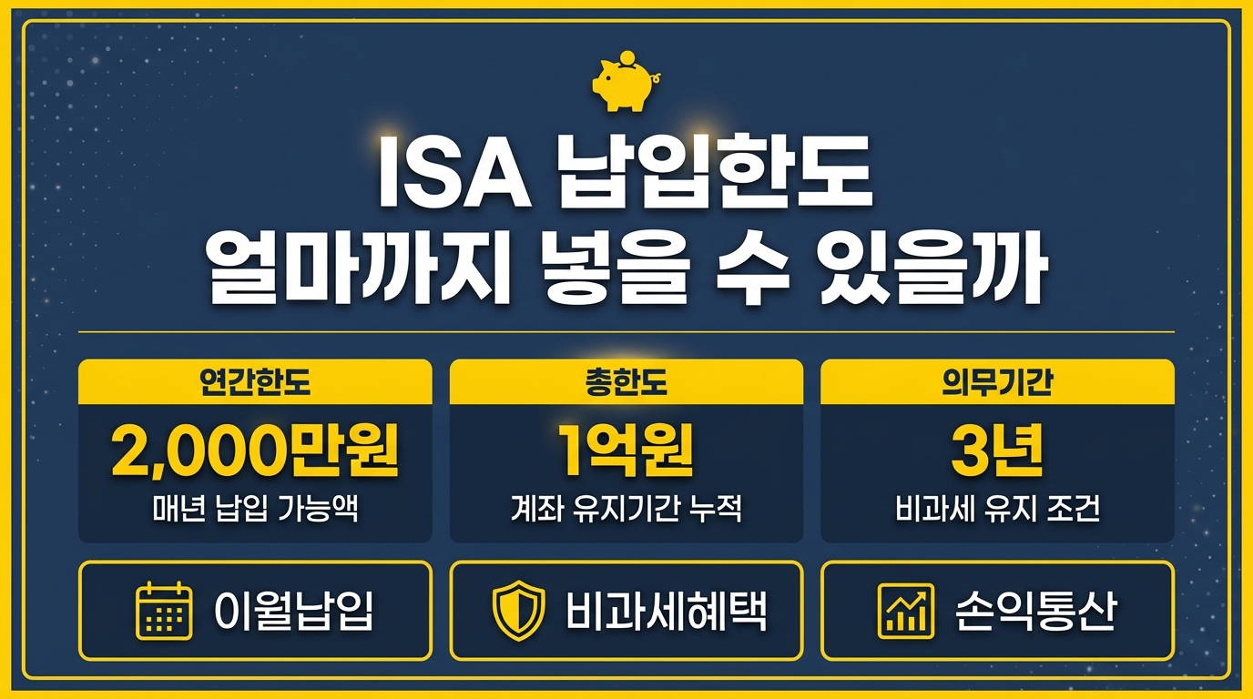 ISA 납입한도 확인 방법 인포그래픽