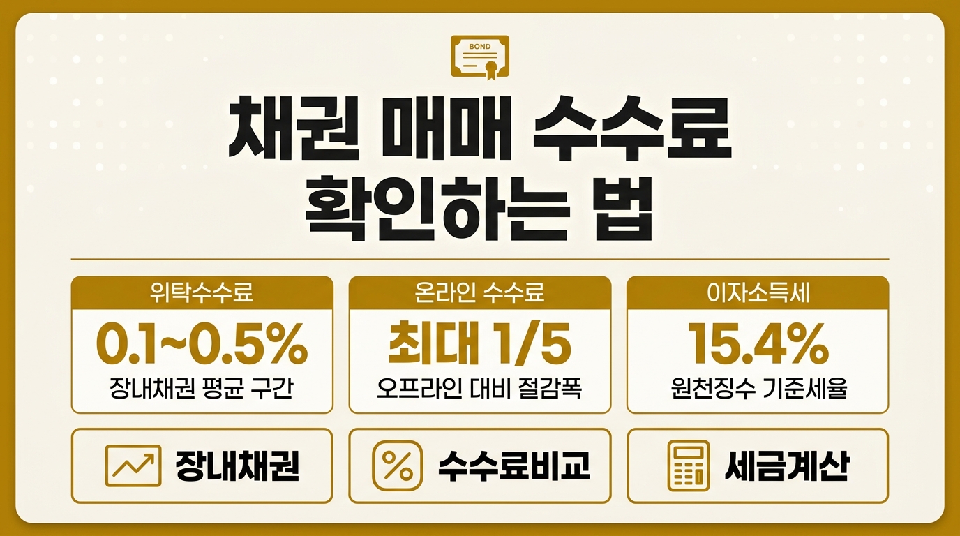 채권 매매 수수료 확인하는 법 인포그래픽