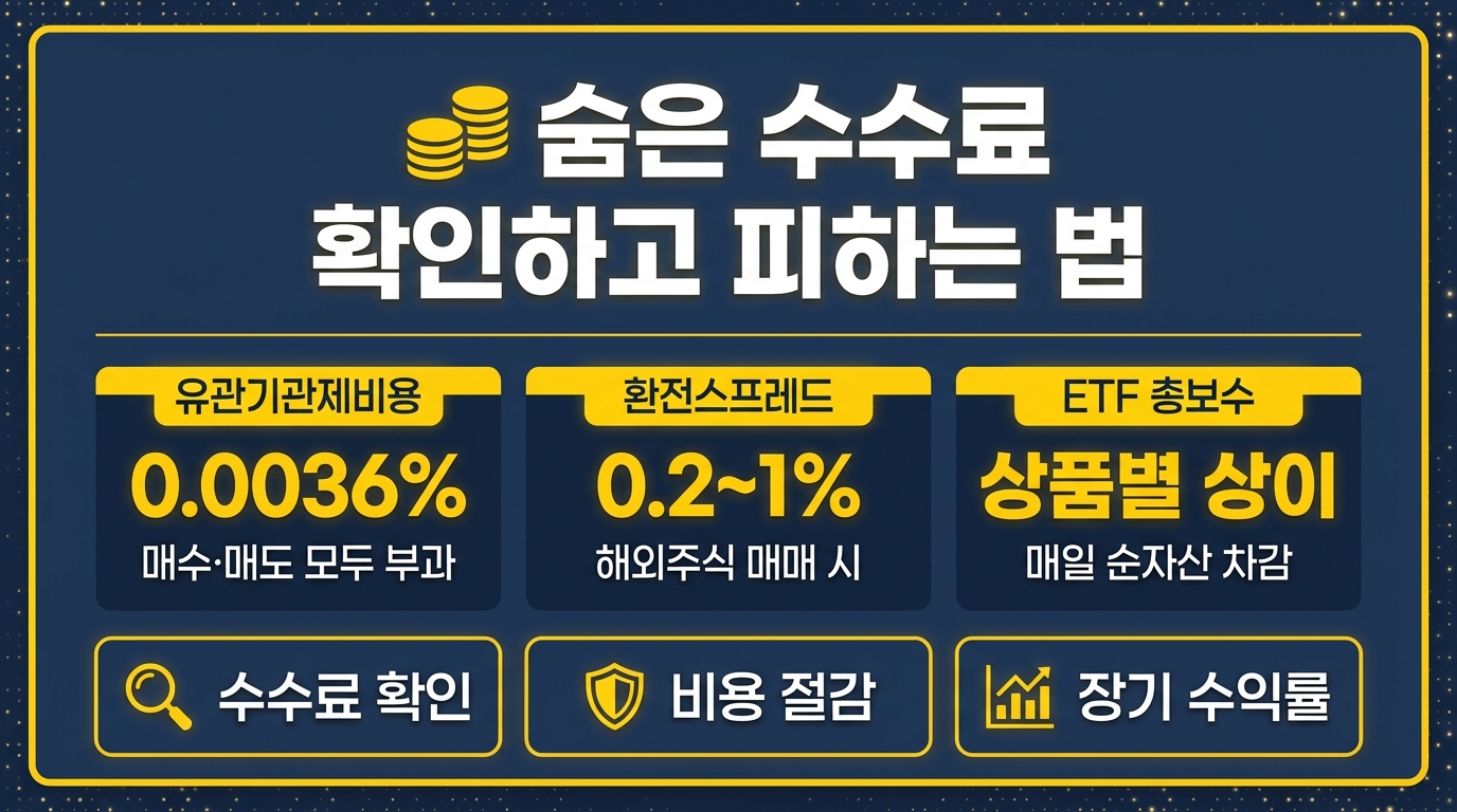 숨은 수수료 확인하고 피하는 법 인포그래픽 유관기관제비용 환전스프레드 비교