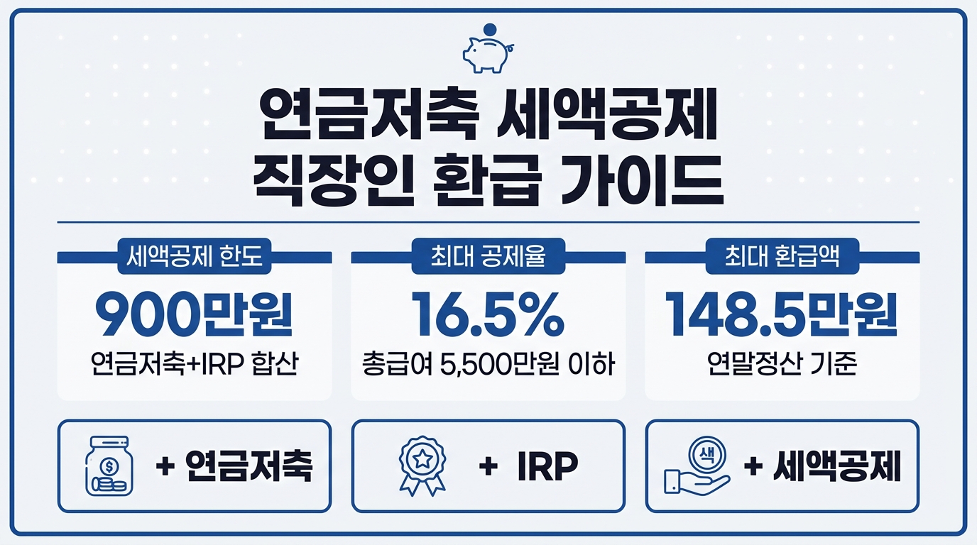 연금저축 세액공제 직장인 환급 한도와 공제율 안내