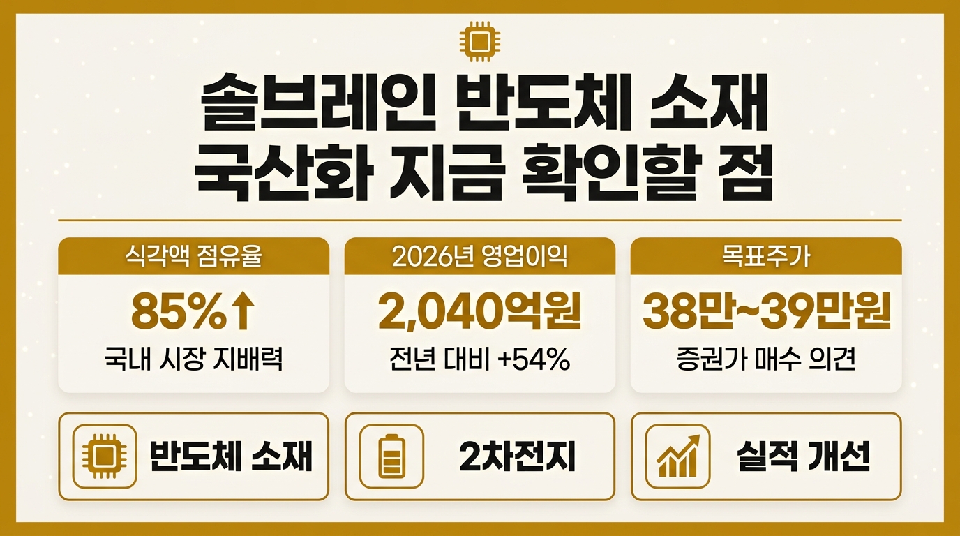 솔브레인 반도체 소재 국산화 목표주가 전망 카드뉴스 인포그래픽