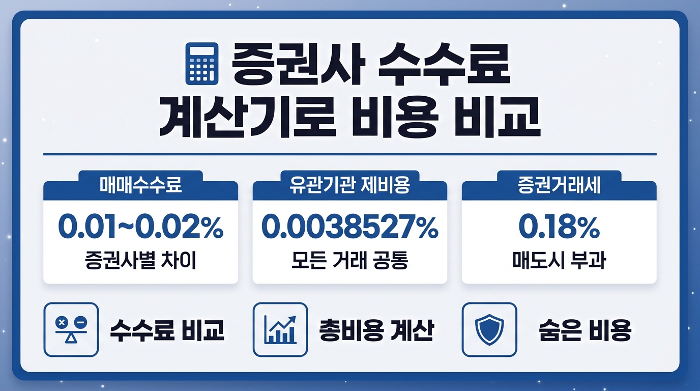 증권사 수수료 계산기로 매매비용 비교하는 방법 안내
