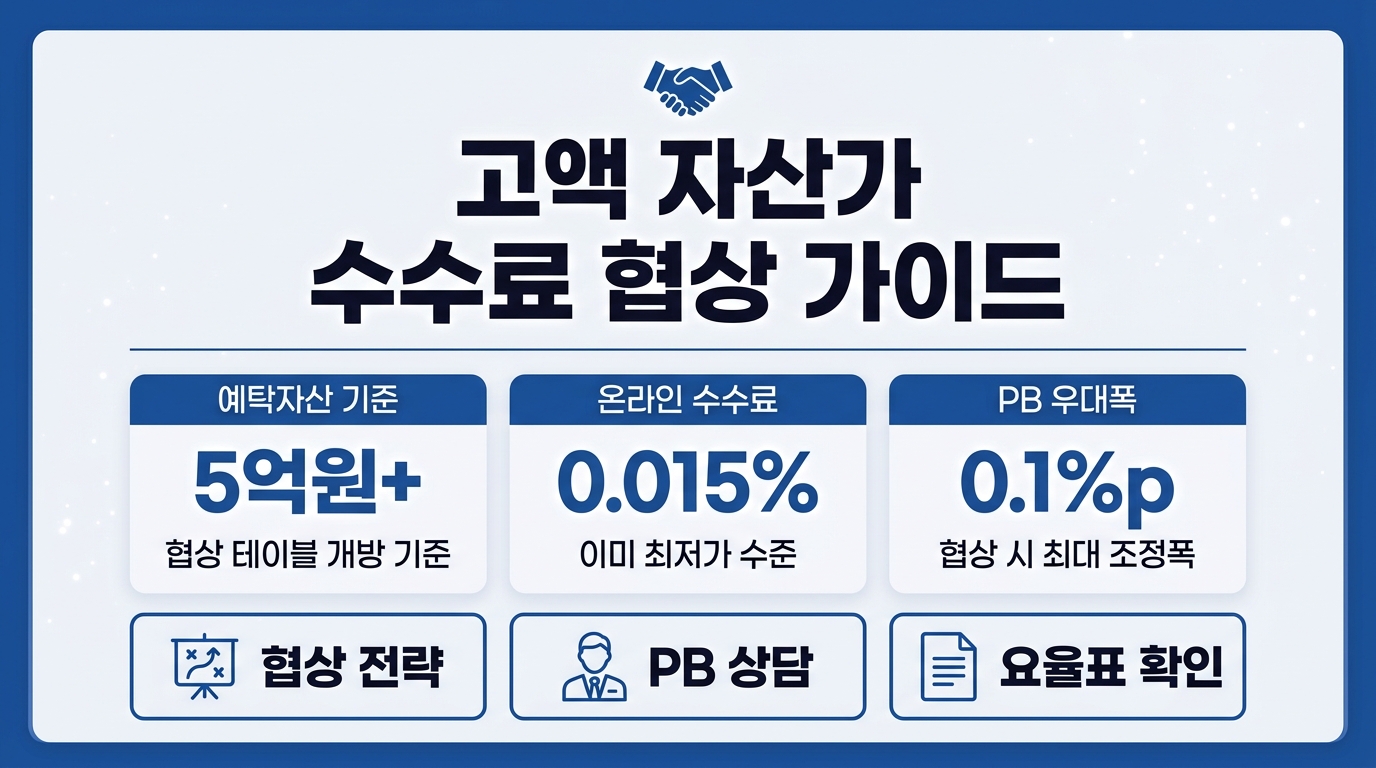 고액 자산가 증권사 수수료 협상 가이드 인포그래픽