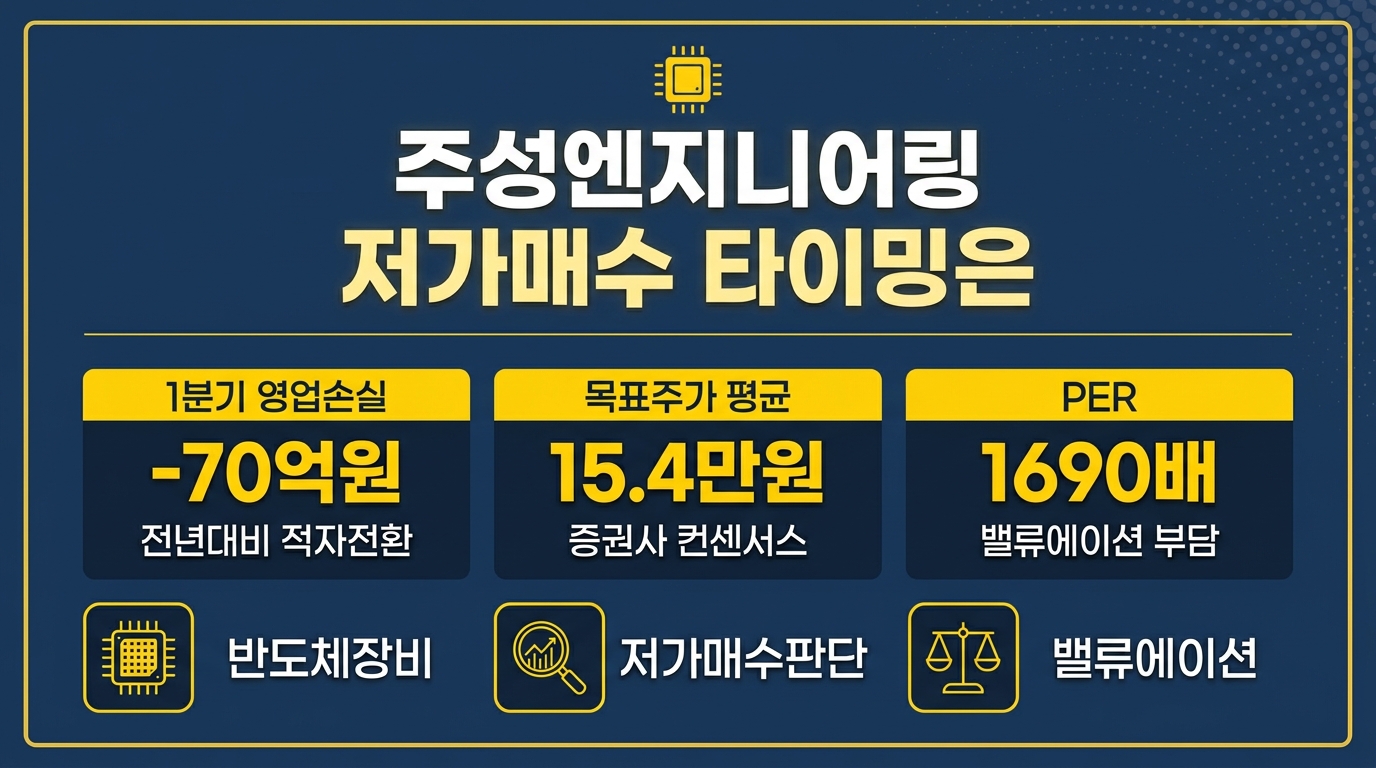 주성엔지니어링 저가매수 타이밍 실적 목표주가 분석 인포그래픽