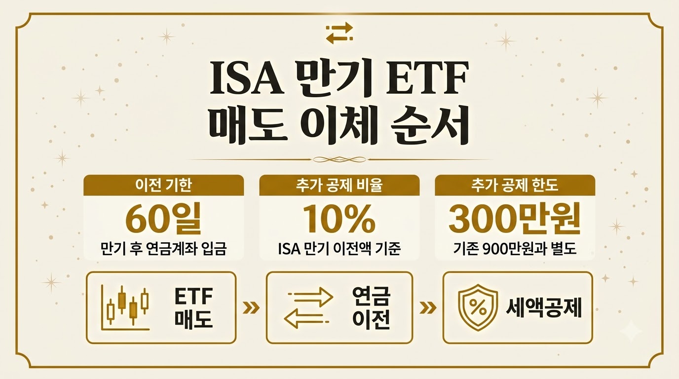 ISA 만기 ETF 매도 이체 순서와 60일 기한 카드뉴스